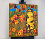 Original art for sale at UGallery.com | Calico Peaches by Yelena Sidorova | $1,200 | mixed media artwork | 24' h x 24' w | thumbnail 3