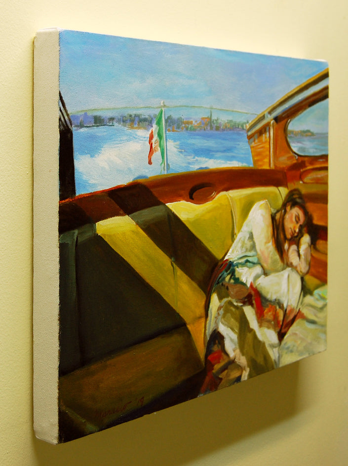 Leaving Venice by Onelio Marrero |  Side View of Artwork 