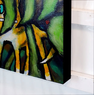 Beware of Cat by Lee Smith |  Side View of Artwork 