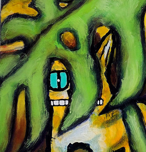 Beware of Cat by Lee Smith |   Closeup View of Artwork 