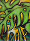 Original art for sale at UGallery.com | Beware of Cat by Lee Smith | $375 | acrylic painting | 16' h x 12' w | thumbnail 1