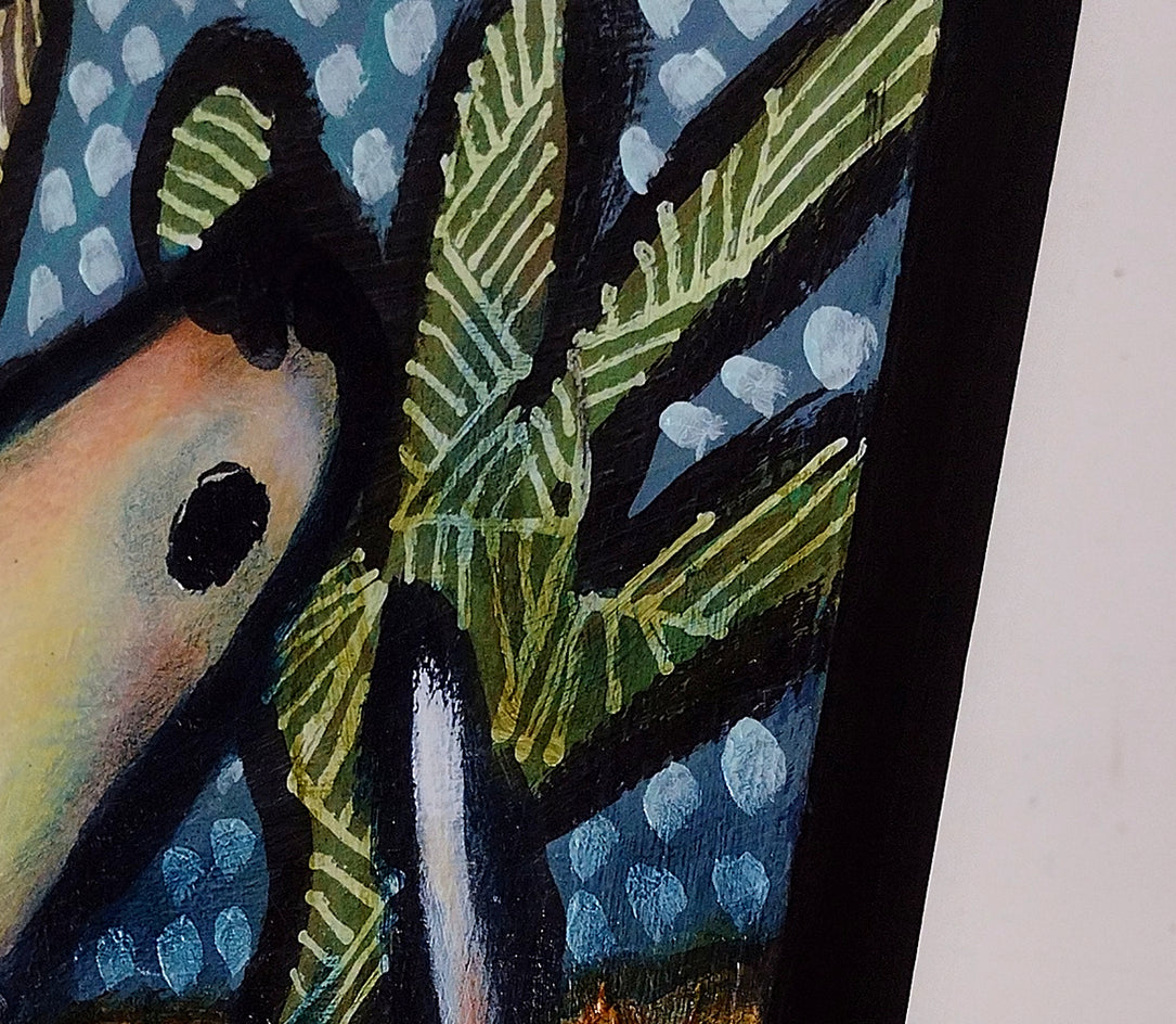 Three Dingo Night by Lee Smith |  Side View of Artwork 