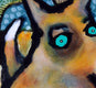 Original art for sale at UGallery.com | Three Dingo Night by Lee Smith | $1,400 | acrylic painting | 24' h x 36' w | thumbnail 4