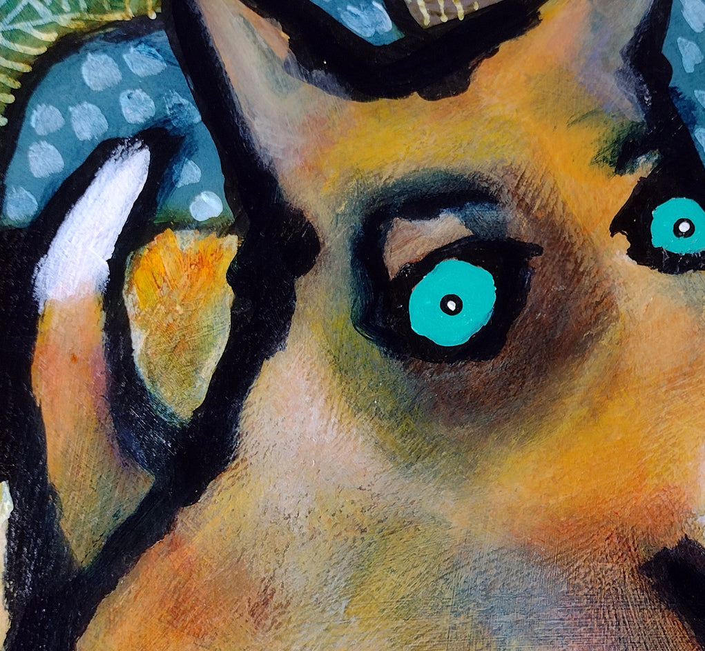 Three Dingo Night by Lee Smith |  Closeup View of Artwork 