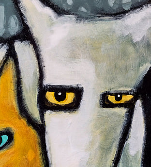 Original art for sale at UGallery.com | Two Dogs by Lee Smith | $600 | acrylic painting | 20' h x 16' w | photo 4