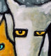 Original art for sale at UGallery.com | Two Dogs by Lee Smith | $600 | acrylic painting | 20' h x 16' w | thumbnail 4