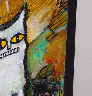 Original art for sale at UGallery.com | All Cats Go To Heaven by Lee Smith | $600 | mixed media artwork | 20' h x 16' w | photo 2