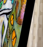 Original art for sale at UGallery.com | Coffee and Conundrums by Lee Smith | $1,375 | mixed media artwork | 30' h x 24' w | thumbnail 2