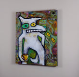 Original art for sale at UGallery.com | Coffee and Conundrums by Lee Smith | $1,375 | mixed media artwork | 30' h x 24' w | thumbnail 3