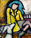 Original art for sale at UGallery.com | Companionship by Lee Smith | $600 | mixed media artwork | 20' h x 16' w | thumbnail 1