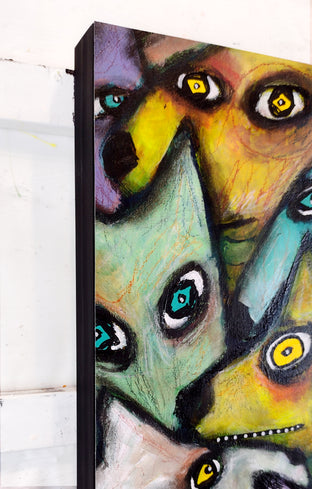 Original art for sale at UGallery.com | Dog Pack by Lee Smith | $600 | mixed media artwork | 20' h x 16' w | photo 2