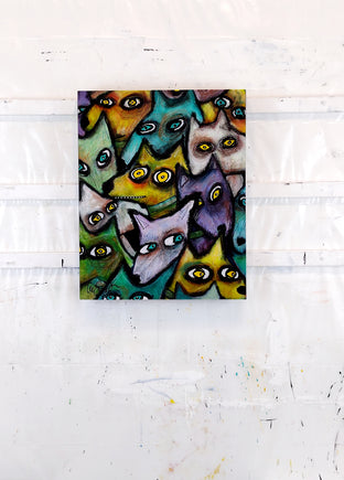 Original art for sale at UGallery.com | Dog Pack by Lee Smith | $600 | mixed media artwork | 20' h x 16' w | photo 3