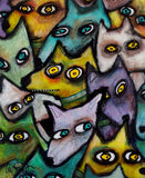 Original art for sale at UGallery.com | Dog Pack by Lee Smith | $600 | mixed media artwork | 20' h x 16' w | thumbnail 1