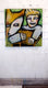 Original art for sale at UGallery.com | Dog With Boy by Lee Smith | $2,100 | mixed media artwork | 36' h x 36' w | thumbnail 3