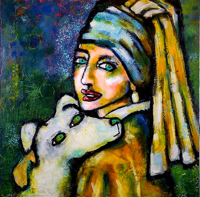 WOMAN 油絵アート 碓井正人「婦人像」油絵・SM 絵画買取・販売の小竹美術