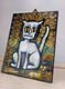 Original art for sale at UGallery.com | Glory Kat by Lee Smith | $1,175 | mixed media artwork | 30' h x 24' w | thumbnail 2
