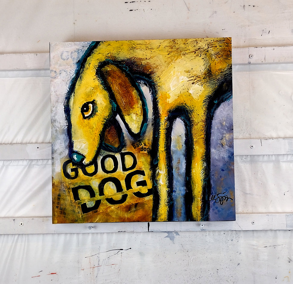 Good Dog Bad Dog by Lee Smith |  Closeup View of Artwork 