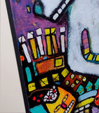 Original art for sale at UGallery.com | Guardian Angel by Lee Smith | $2,100 | mixed media artwork | 36' h x 36' w | thumbnail 2