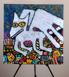 Original art for sale at UGallery.com | Guardian Angel by Lee Smith | $2,100 | mixed media artwork | 36' h x 36' w | thumbnail 3