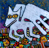 Original art for sale at UGallery.com | Guardian Angel by Lee Smith | $2,100 | mixed media artwork | 36' h x 36' w | thumbnail 1