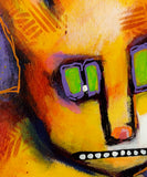 Original art for sale at UGallery.com | Oliver by Lee Smith | $350 | mixed media artwork | 12' h x 12' w | thumbnail 4