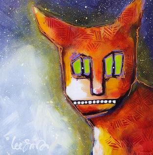 Original art for sale at UGallery.com | Simba by Lee Smith | $350 | mixed media artwork | 12' h x 12' w | photo 1