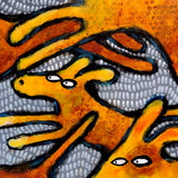 Original art for sale at UGallery.com | Who Let the Dogs Out by Lee Smith | $950 | mixed media artwork | 24' h x 24' w | thumbnail 4