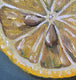 Original art for sale at UGallery.com | Lemon Slice by Kristine Kainer | $300 | oil painting | 6' h x 6' w | thumbnail 4