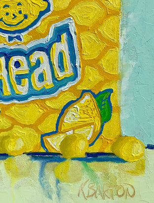 Original art for sale at UGallery.com | Lemony Goodness by Karen Barton | $375 | oil painting | 6' h x 8' w | photo 3
