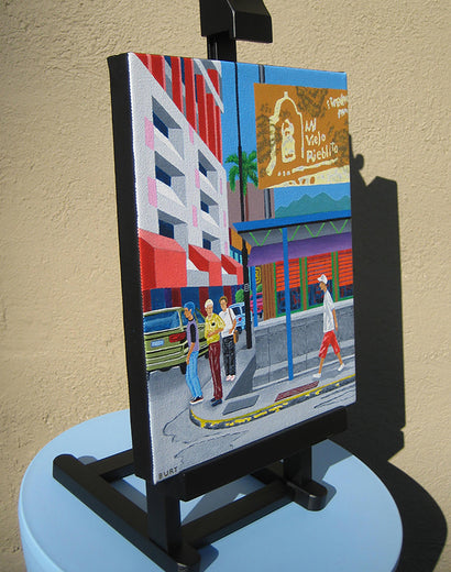 A Street in San Jose by Leroy Burt |  Side View of Artwork 