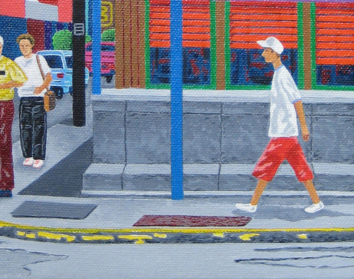 A Street in San Jose by Leroy Burt |  Closeup View of Artwork 