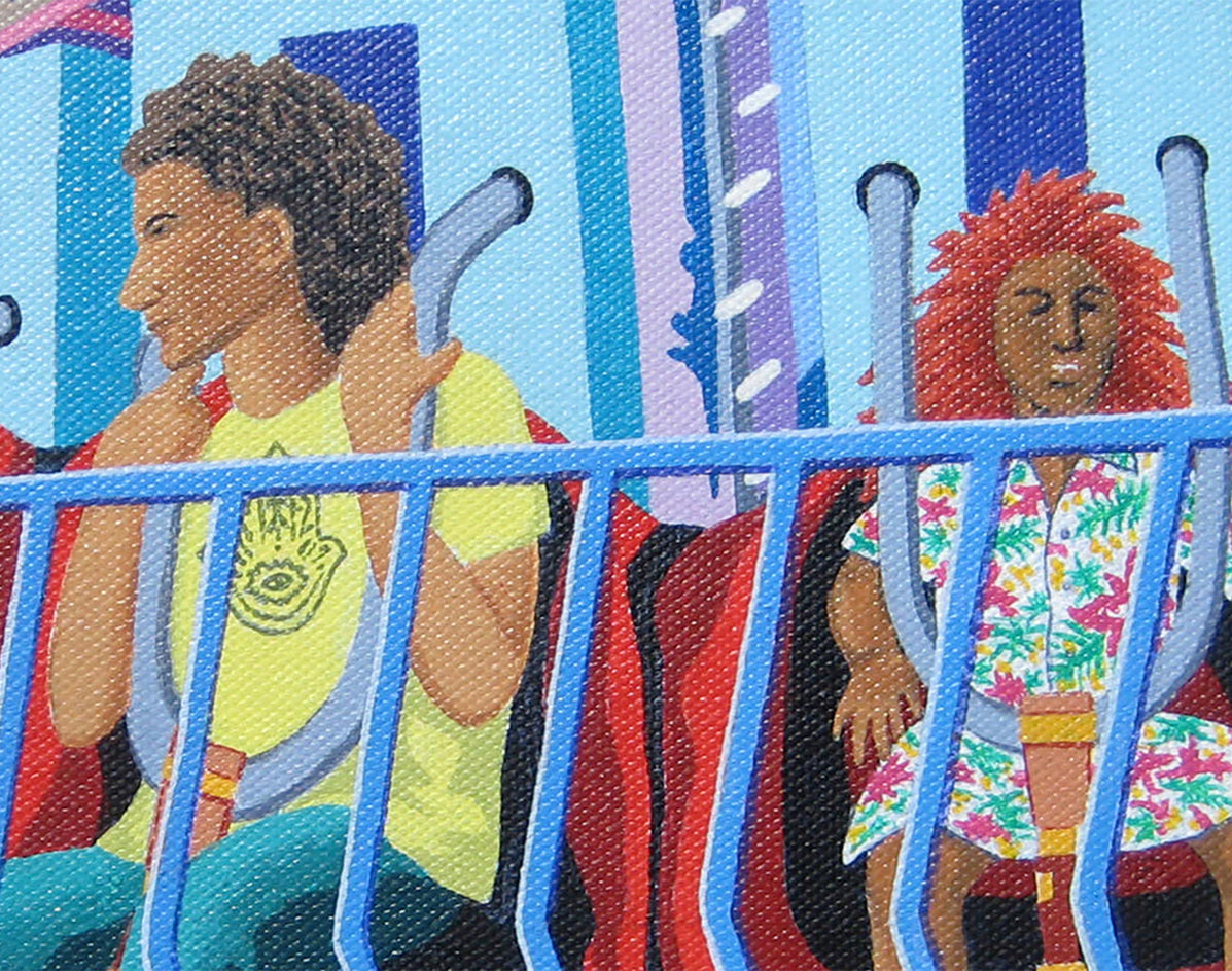 Carnival Ride by Leroy Burt |  Closeup View of Artwork 