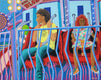 Original art for sale at UGallery.com | Carnival Ride by Leroy Burt | $375 | acrylic painting | 8' h x 10' w | thumbnail 1