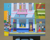 Original art for sale at UGallery.com | Feliz Navidad by Leroy Burt | $1,100 | acrylic painting | 18' h x 24' w | thumbnail 3