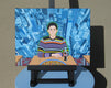 Original art for sale at UGallery.com | Jamie at Pasquale's Pizzeria by Leroy Burt | $375 | acrylic painting | 8' h x 10' w | thumbnail 3