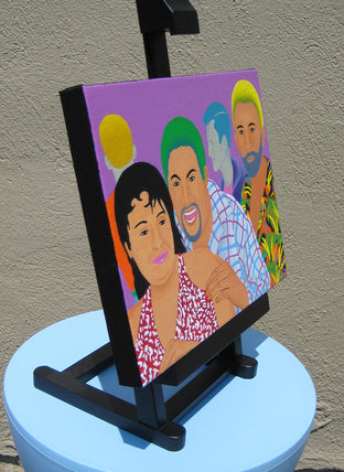 Revelers at La Cage by Leroy Burt |  Side View of Artwork 