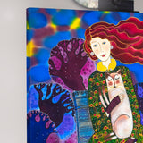 Original art for sale at UGallery.com | Warm Winter Companions by Yelena Sidorova | $1,300 | mixed media artwork | 30' h x 30' w | thumbnail 2