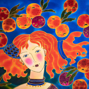 Original art for sale at UGallery.com | Apple Time by Yelena Sidorova | $1,550 | mixed media artwork | 36' h x 36' w | photo 4