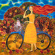 Original art for sale at UGallery.com | Basket of Joy by Yelena Sidorova | $1,300 | mixed media artwork | 30' h x 30' w | thumbnail 1