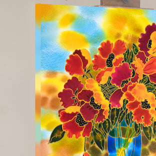 Original art for sale at UGallery.com | Poppies in the Vase by Yelena Sidorova | $1,300 | mixed media artwork | 30' h x 30' w | photo 2