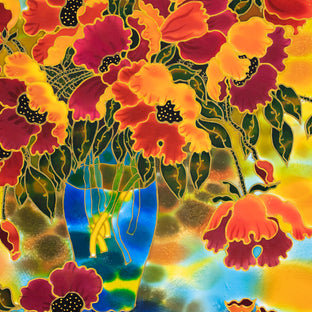 Original art for sale at UGallery.com | Poppies in the Vase by Yelena Sidorova | $1,300 | mixed media artwork | 30' h x 30' w | photo 3