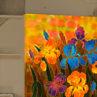 Garden of Irises by Yelena Sidorova |  Side View of Artwork 