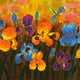 Original art for sale at UGallery.com | Garden of Irises by Yelena Sidorova | $1,325 | mixed media artwork | 20' h x 40' w | thumbnail 4