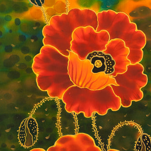 Russet Poppies by Yelena Sidorova |   Closeup View of Artwork 