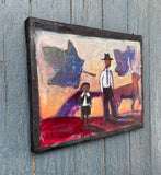 Original art for sale at UGallery.com | Autumn Evening Reverie by Libby Ramage | $525 | acrylic painting | 10' h x 12' w | thumbnail 3