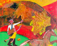 Original art for sale at UGallery.com | Falling Leaves by Libby Ramage | $475 | acrylic painting | 8' h x 10' w | thumbnail 1