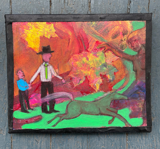 The Fall Approaches by Libby Ramage |  Side View of Artwork 