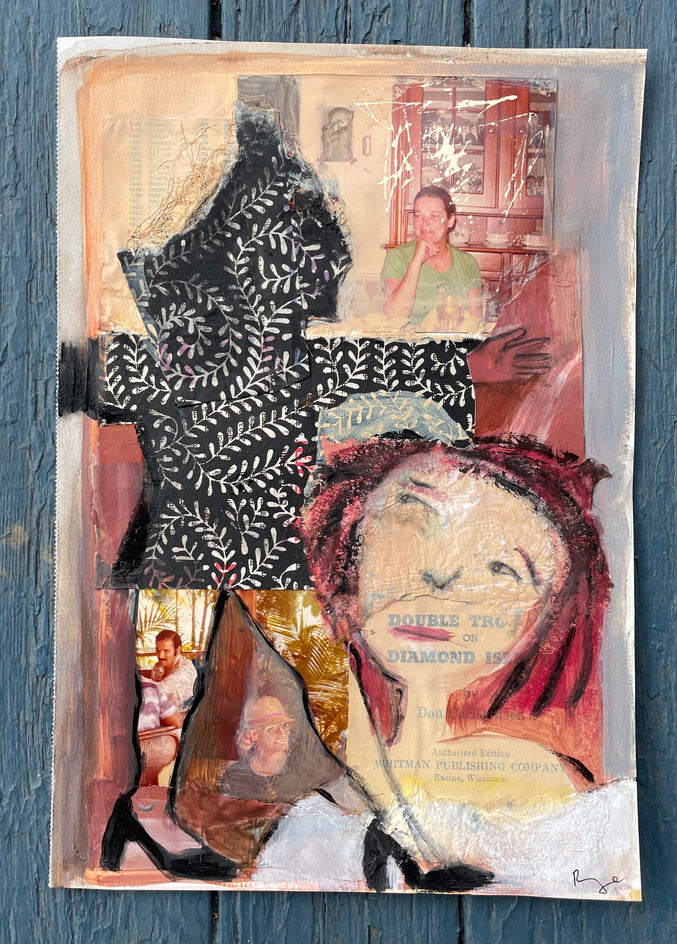 Double Trouble by Libby Ramage |  Side View of Artwork 