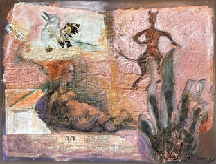 Original art for sale at UGallery.com | Gambling on Love by Libby Ramage | $700 | mixed media artwork | 16' h x 20' w | photo 1