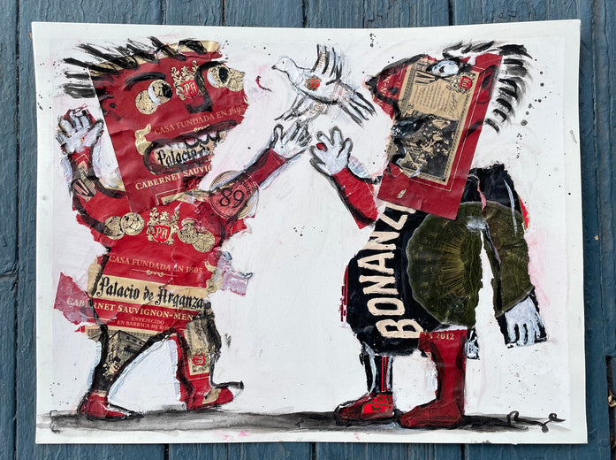 La Paloma by Libby Ramage |  Side View of Artwork 